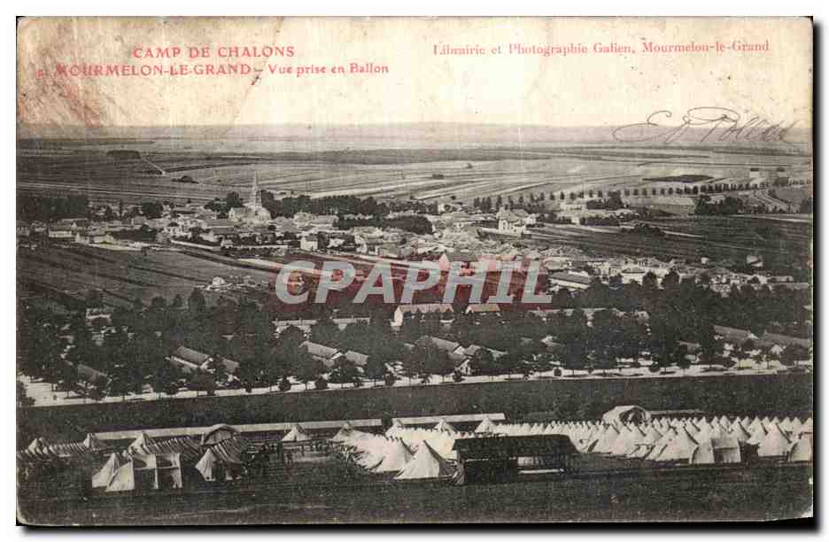 CPA Camp de Chalons et Mourmelon le Grand Vue prise en ballon