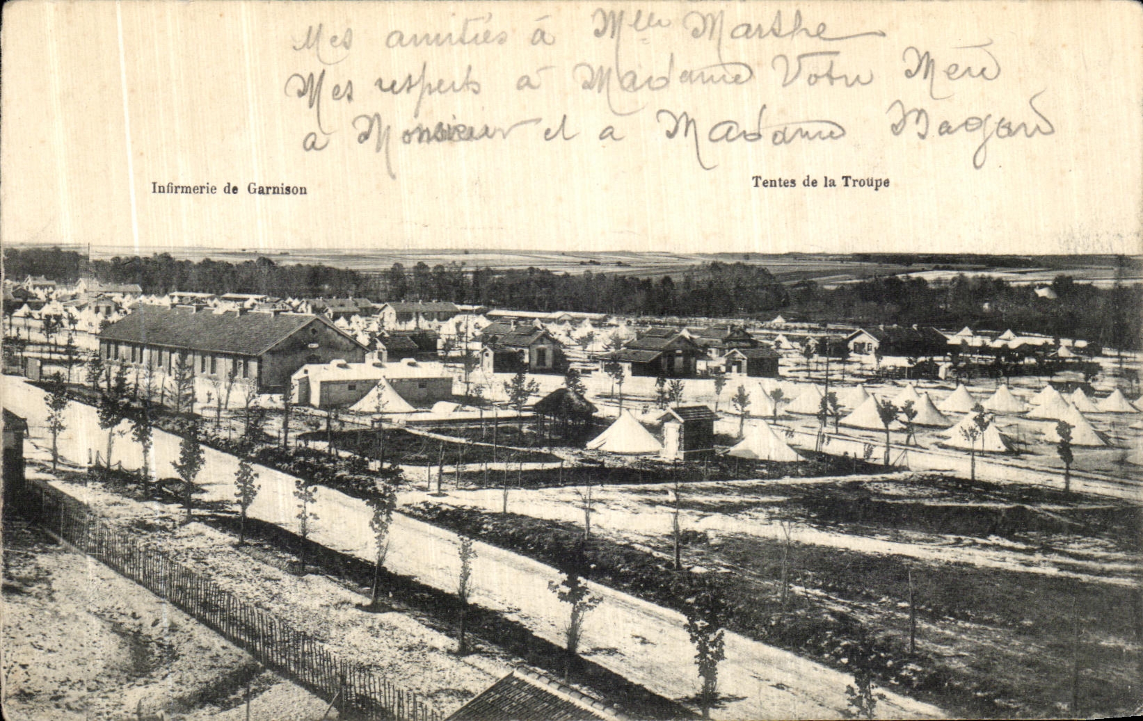 CPA Tentes de la Troupe Camp de Chalons Infirmerie de garnison