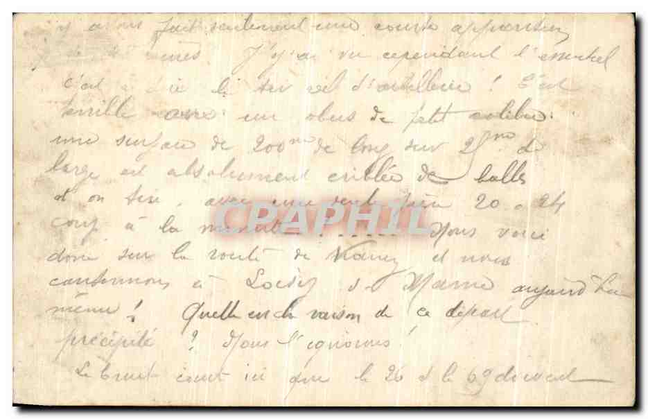 CPA Tentes de la Troupe Camp de Chalons Infirmerie de garnison — Rückseite
