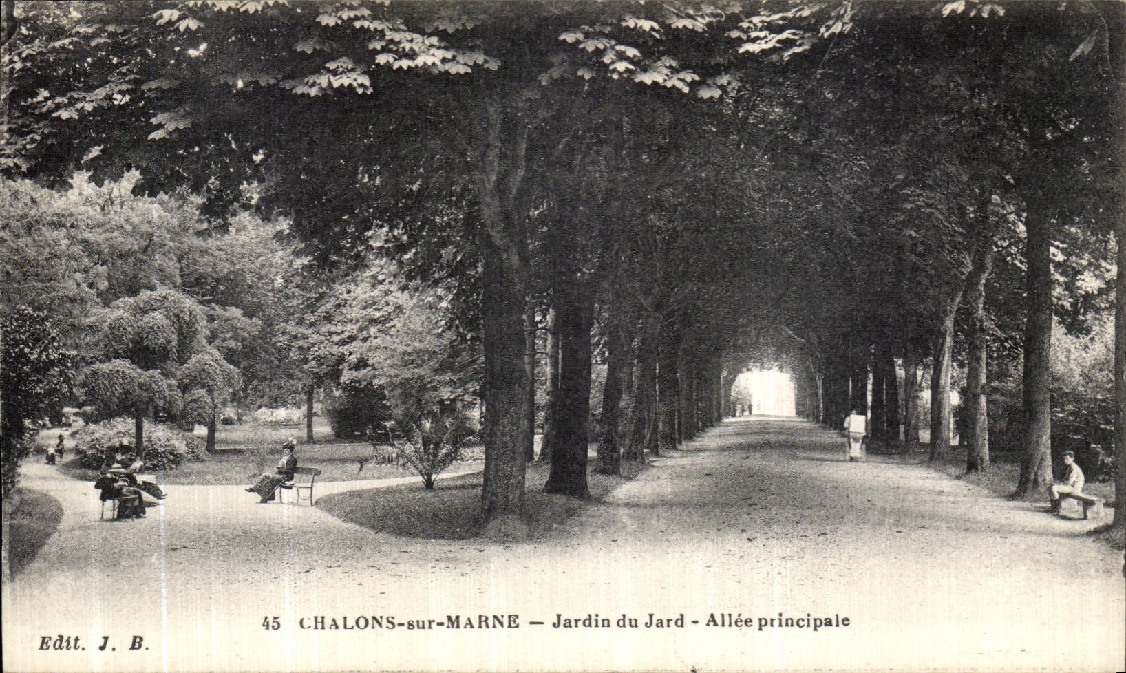 Chalons-sur-Marne — Jardin du Jard — Allée principale — Edit. J. B.