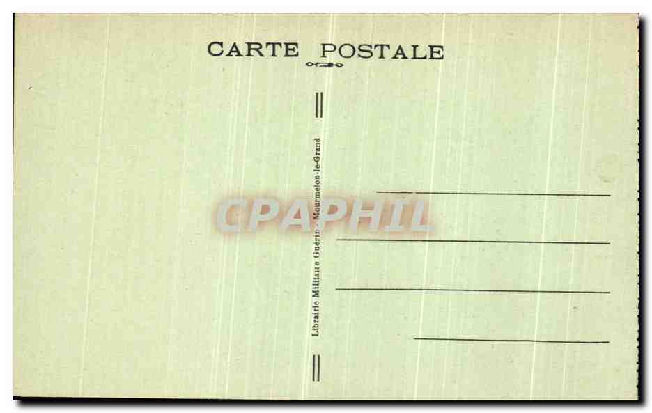 Camp de Chalons — Entrée de l'Hôpital Militaire — Librairie Militaire Guérin, Mourmelon-le-Grand — Verso