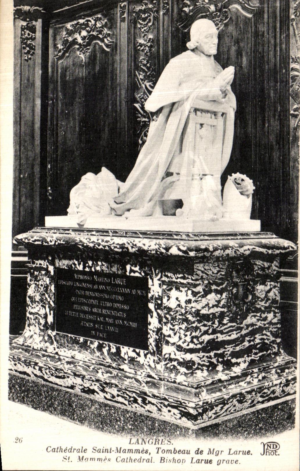 CPA Langres Cathedrale Saint Mammes Tombeau de Mgr Larue