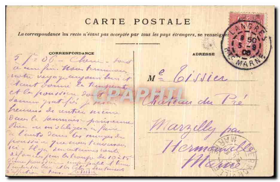 CPA Langres Chevet de la Cathedrale Saint Mammes — Verso