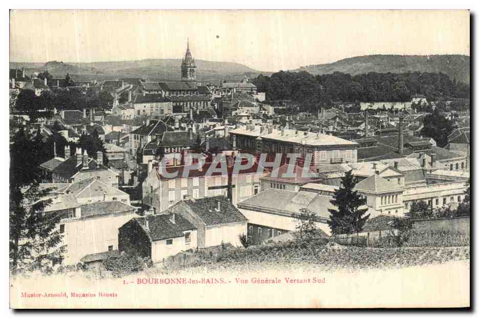 CPA Bourbonne les Bains Vue Generale Versant Sud