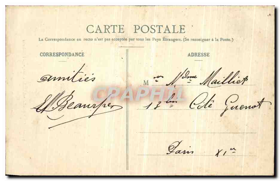 CPA Bourbonne les Bains Donjon du Chateau — Rückseite