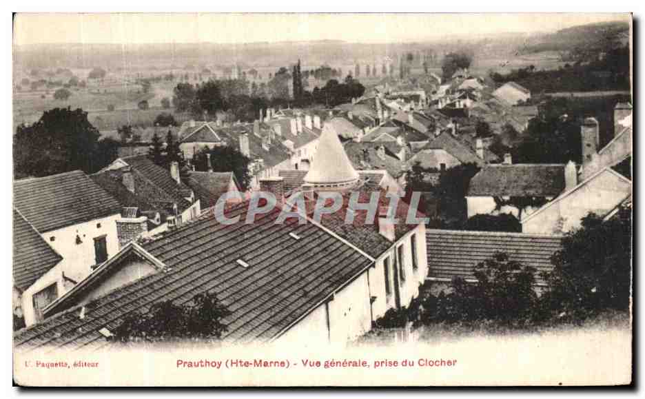 CPA Prauthoy Vue Generale prise du Clocher
