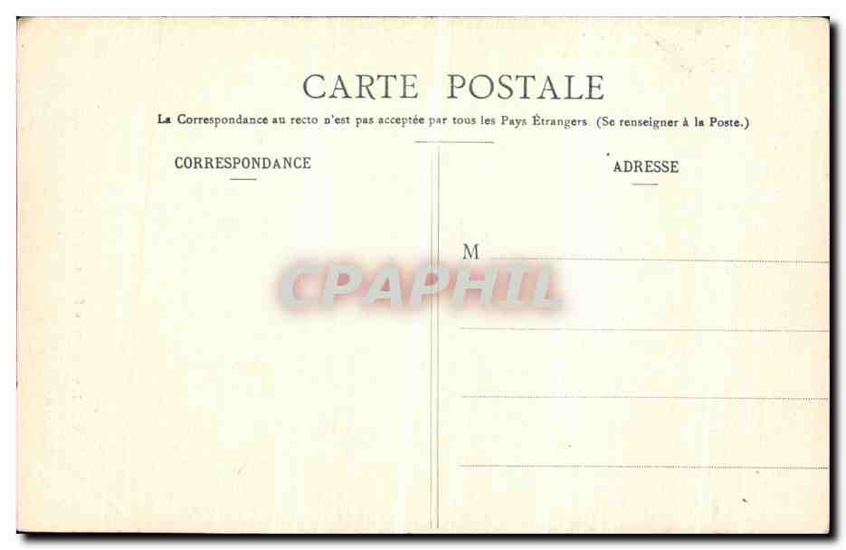 CPA Chateau du Rocher Mezangers Avenue du parc — Rückseite