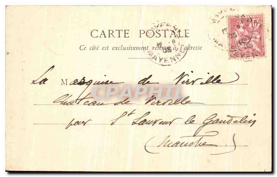 CPA Mayenne Le Vieux Chateau — Rückseite