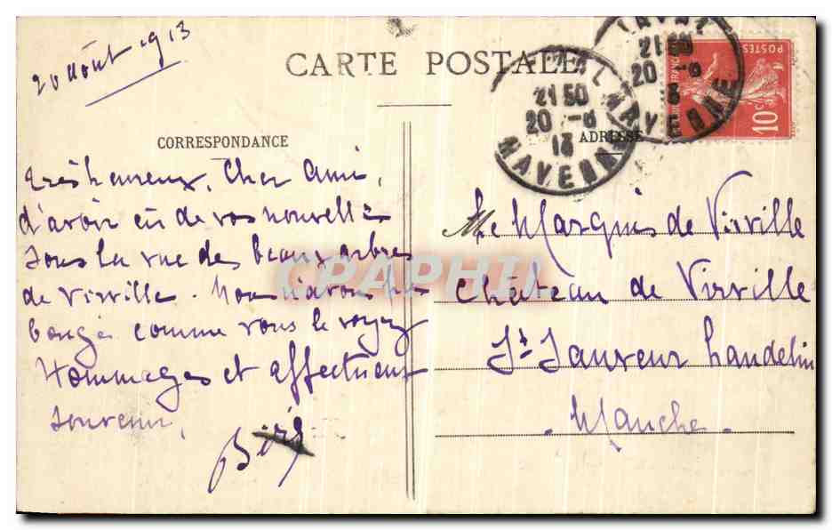 Château des Bois de L'HUISserie - LAVAL (Moyenne) — Édition J. Malicot, phot., Sable-sur-Sarthe — Reverso