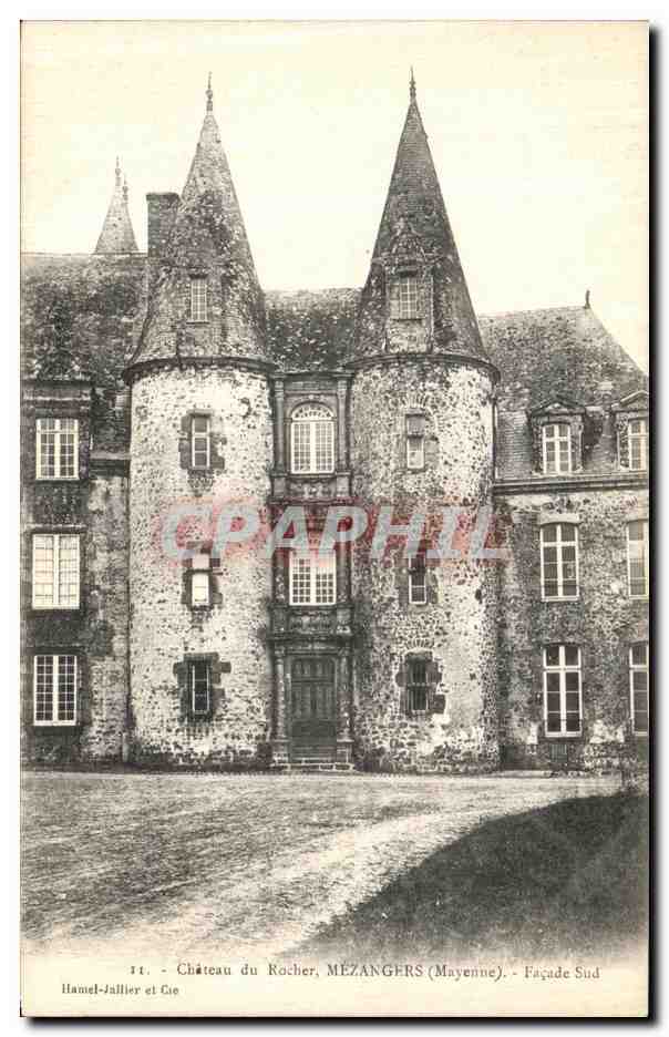 Château du Rocher, Mézangères (Mayenne) — Façade Sud — Hamel-Jallier et Cie