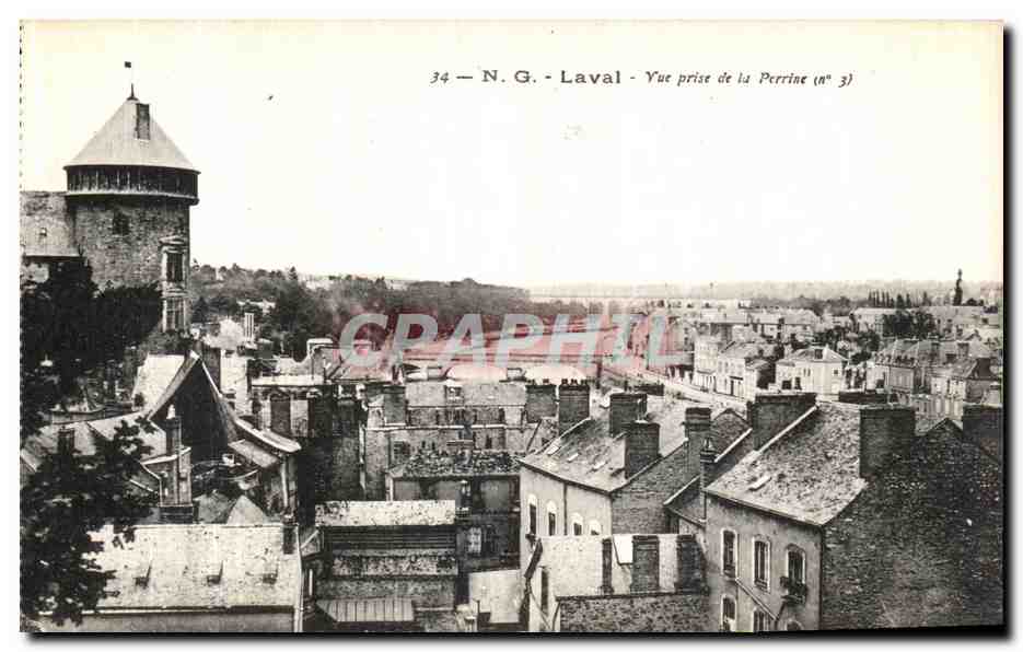 CPA Laval Vue Prise de la Perrine