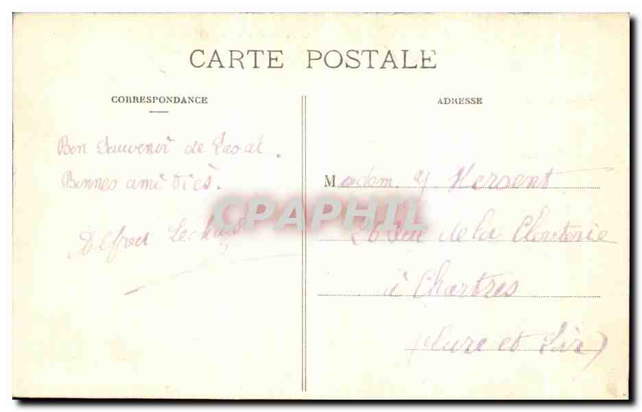 CPA Laval Le Palais et le Vieux Chateau — Rückseite