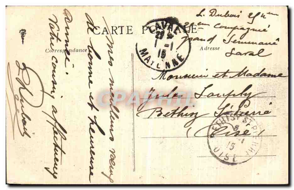 CPA Laval L ancien chateau des Comtes de laval — Rückseite