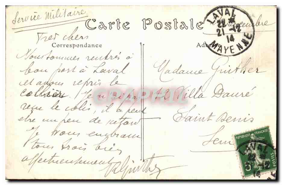 CPA Laval Les Bords de la Mayenne et Vue sur Avesnieres — Back
