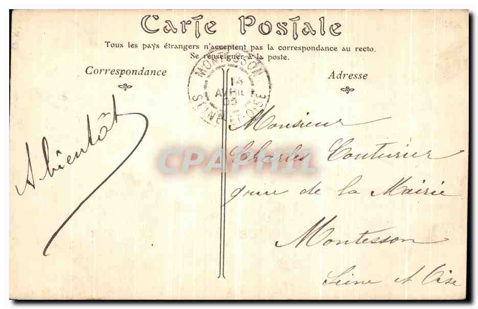 CPA Laval Le Pont de la Mayenne et le vieux Chateau — Rückseite