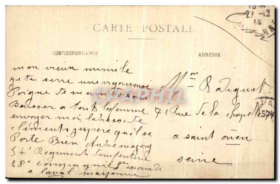 CPA Laval La Mayenne au Pont Neuf — Rückseite