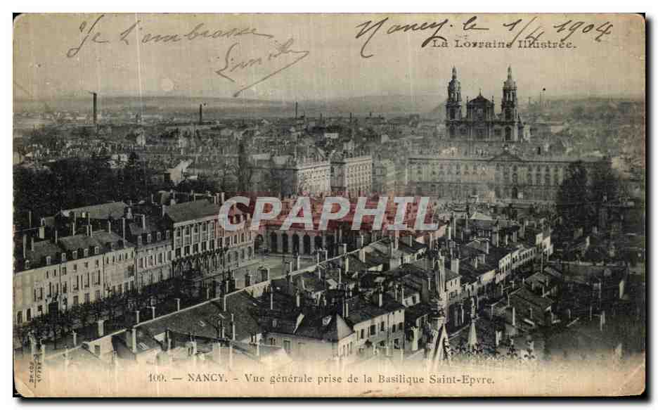 CPA Nancy Vue generale prise de la basilique St Epvre