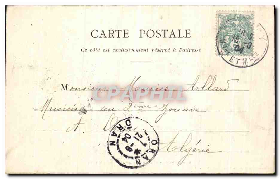 CPA Nancy Arc de Triomphe Rue Hene — Verso