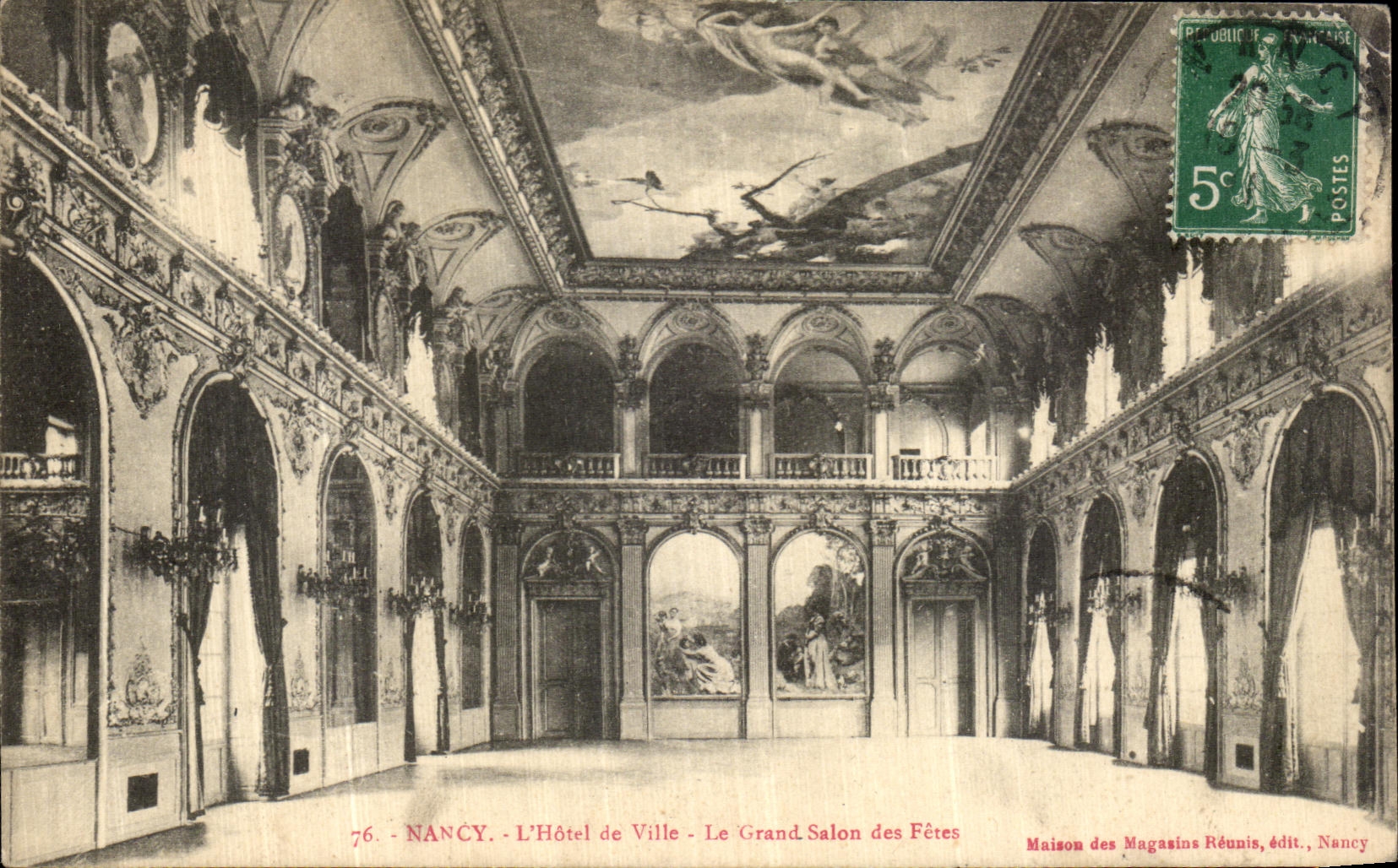 CPA Nancy Hotel de ville Le grand salon des fetes