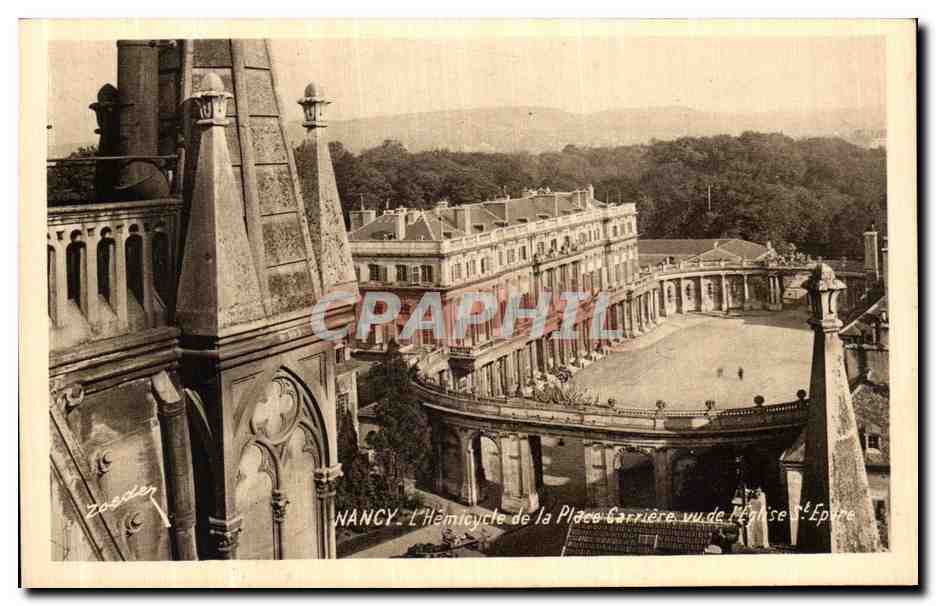 CPA Nancy Hemicycle de la place Carriere vu de l eglise St Epvre
