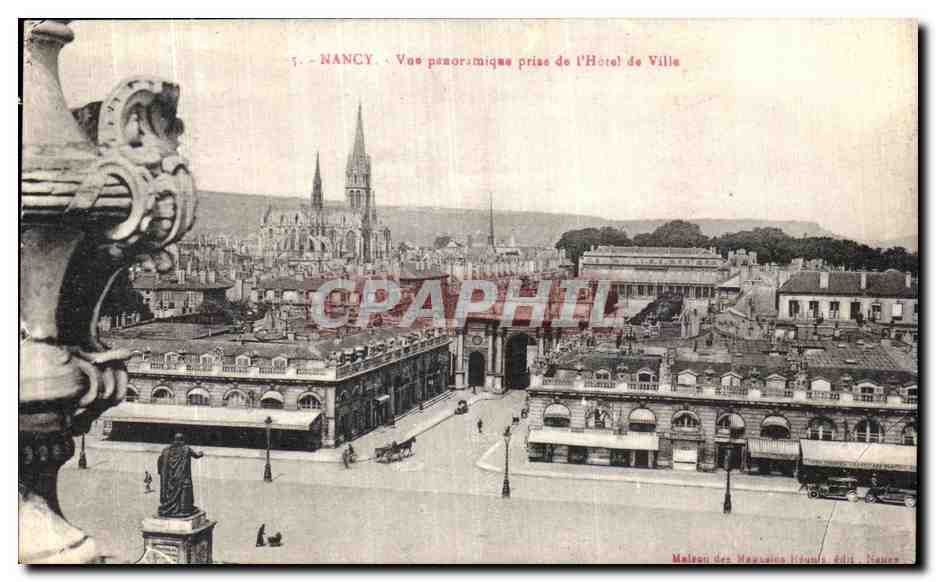 CPA Nancy Vue panoramique prise de l hotel de ville