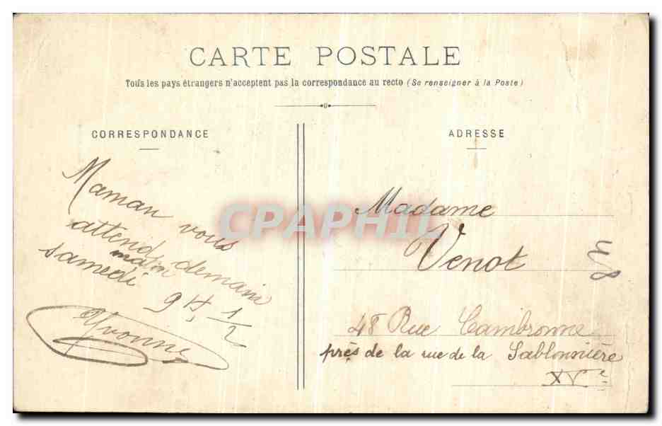 CPA Nancy Porte St Georges — Verso