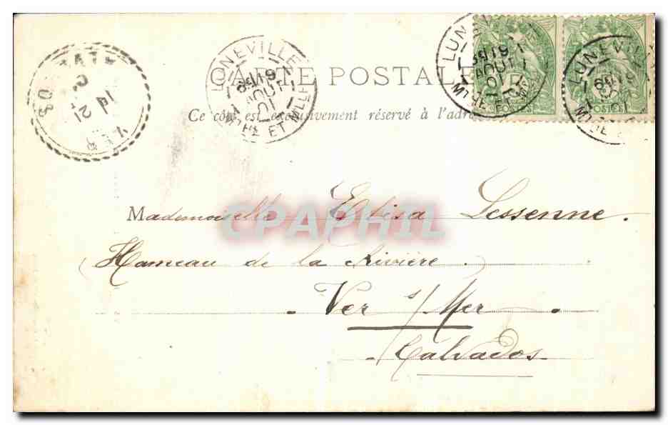 CPA Nancy Place Ducal Musee Lorrain — Verso