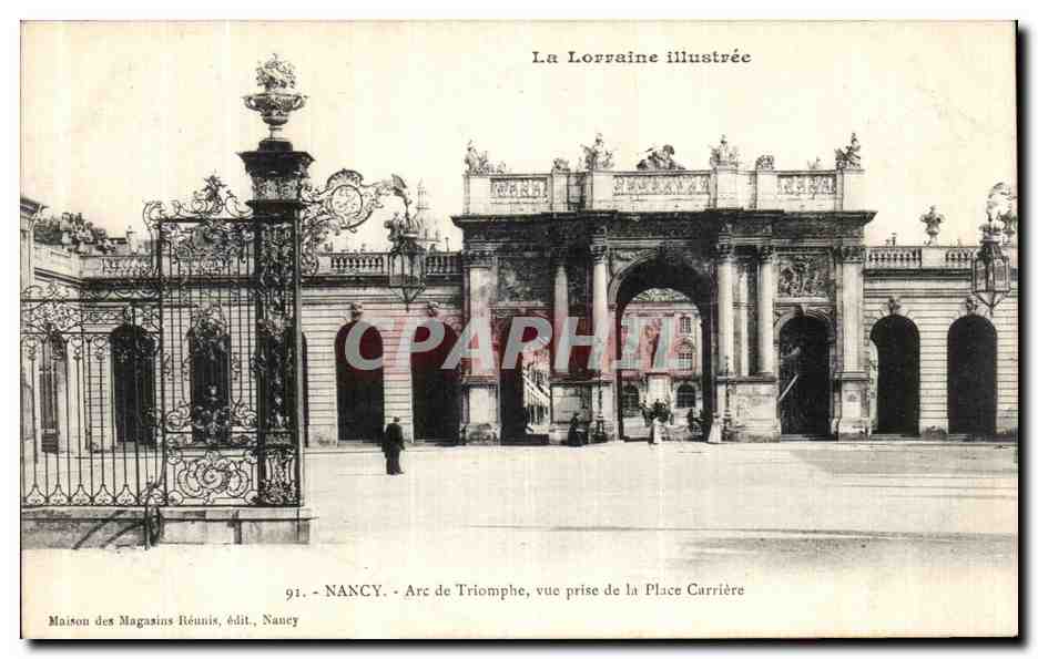 CPA Nancy Arc de Triomphe Vue Prise de la Place Carriere