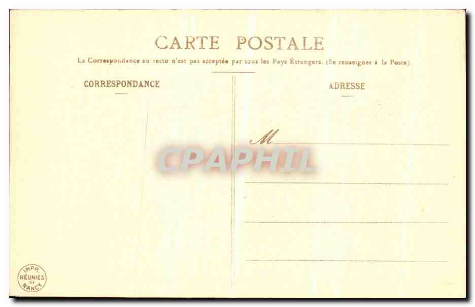 CPA Nancy Arc dcTriomphe Vu de la Place de La Carriere — Verso