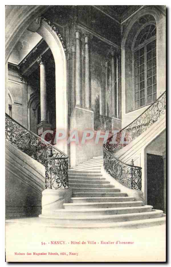 CPA Nancy Hotel de Ville Escalier d honneur