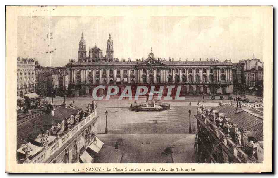 CPA Nancy La Place Stanislas Vue de L Arc de Triomphe 