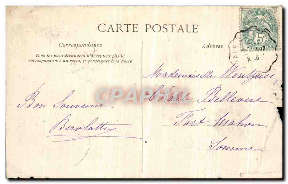 Bagnolles — Avenue du Dante — éditeur CPAPHIL, n°26 — Rückseite