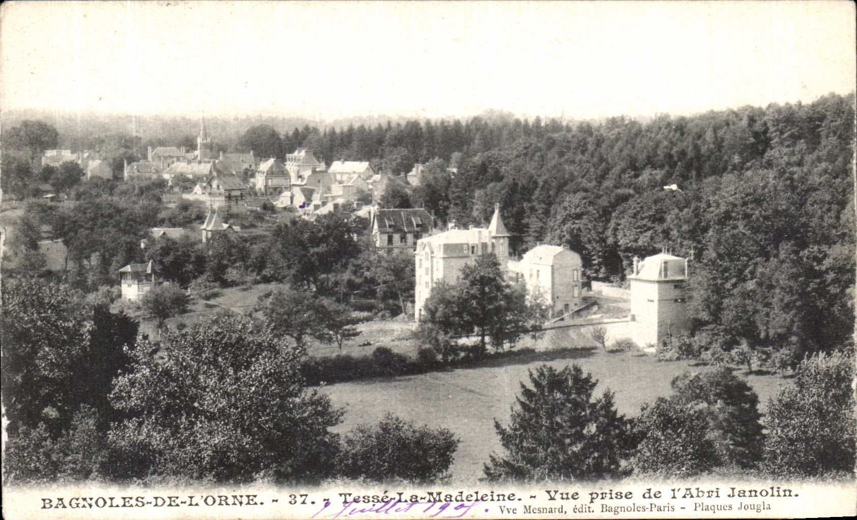 CPA Bagnoles De L Orne Tesse la Madeleine Vue prise de l abri Janolin 