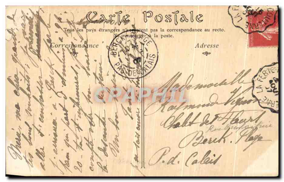 CPA Bagnoles De L Orne Vue Sur l Hotel de Paris et le Grand Hotel  — Rückseite