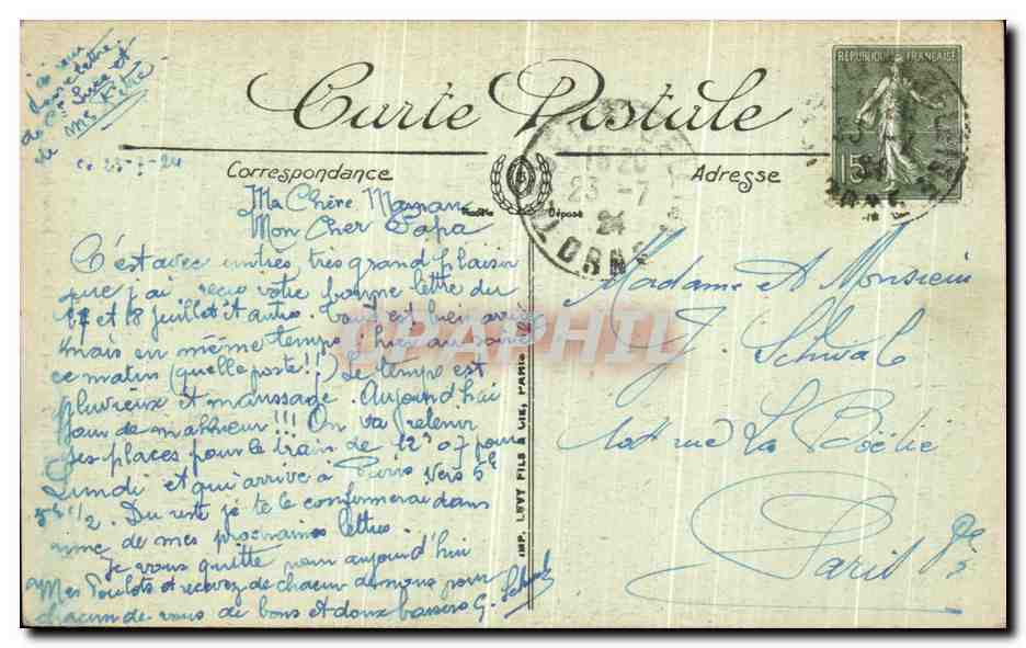 Bagnole-de-l'Orne — En el Parque del Castillo de La Roche-Bagnoles — LL, n°227 — Reverso