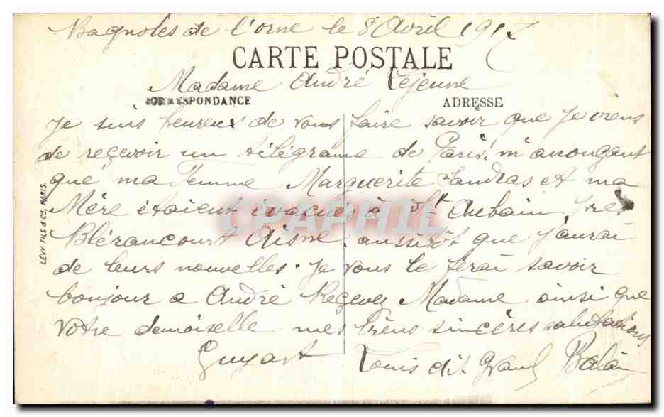 CPA Bagnoles de L Orne L Etablissement Thermal vu sous bois — Rückseite