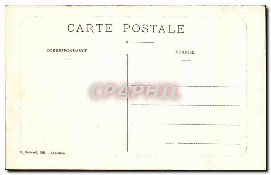 Bagnolés-de-l'Orne — Rue des Bains — Éditeur E. Roussel, Argentan, n° 1014 — Rückseite
