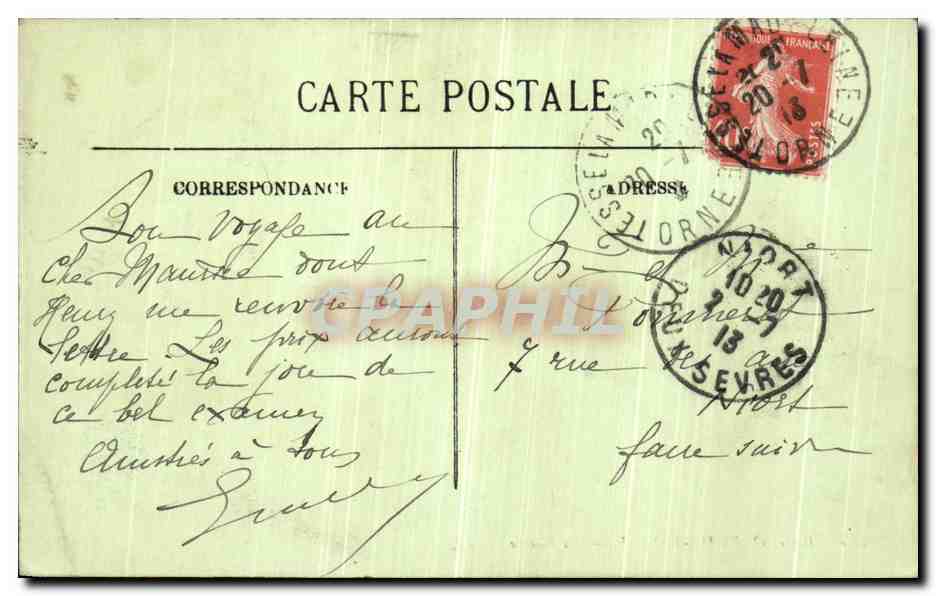 CPA Bagnoles de L Orne La Piscine — Rückseite