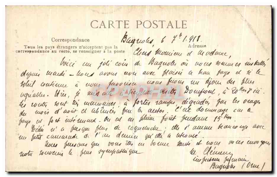 Bagnolles-de-l'Orne — Rocas en el parque — Editor E.P.D., n° 60 — Reverso