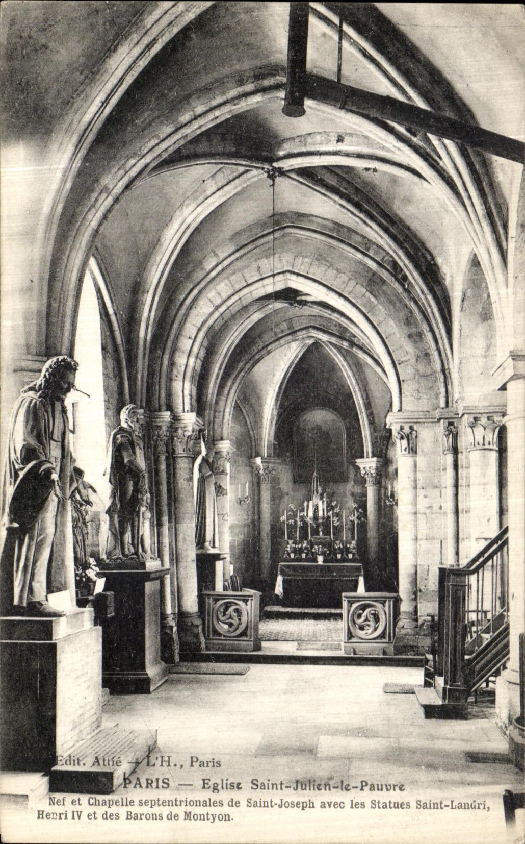 CPA Paris Eglise Saint Julien Le Pauvre Nef et chapelle septentrionale de Saint Joseph