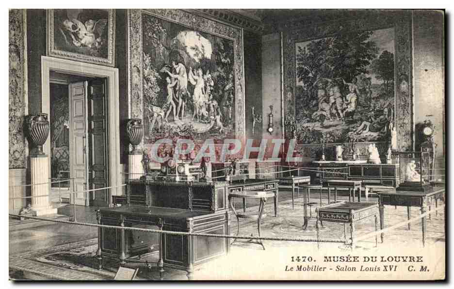 CPA Paris Musee du Louvre Le mobilier Salon Louis XVI