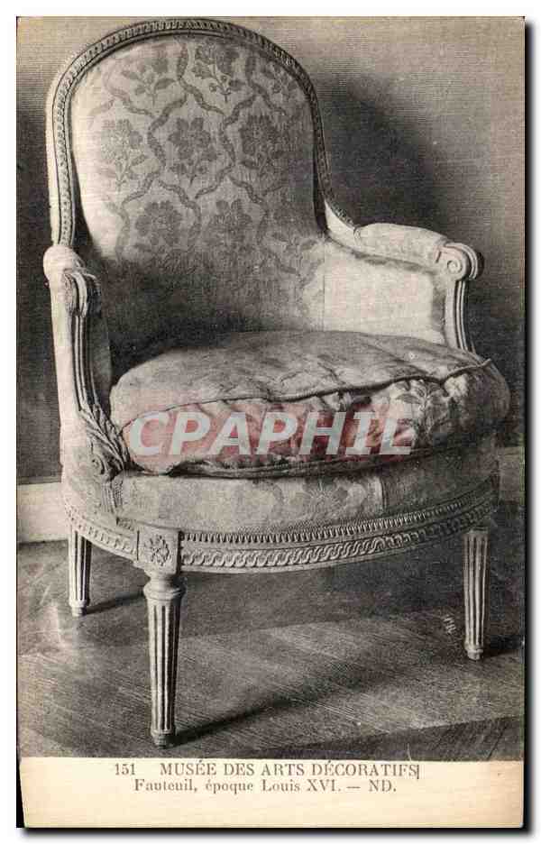 CPA Paris Musee Des Arts Decoratifs Fauteuil Epoque Louis XVI