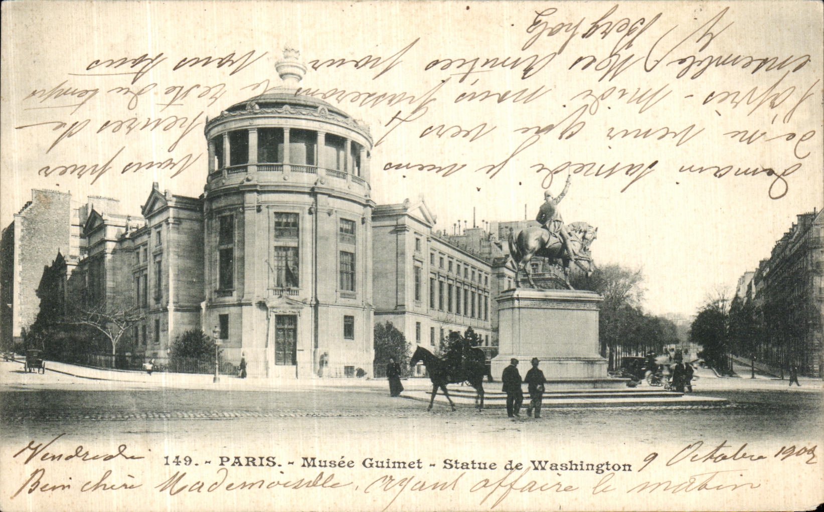 CPA Paris Le Musee Guimet Statue de Washington 
