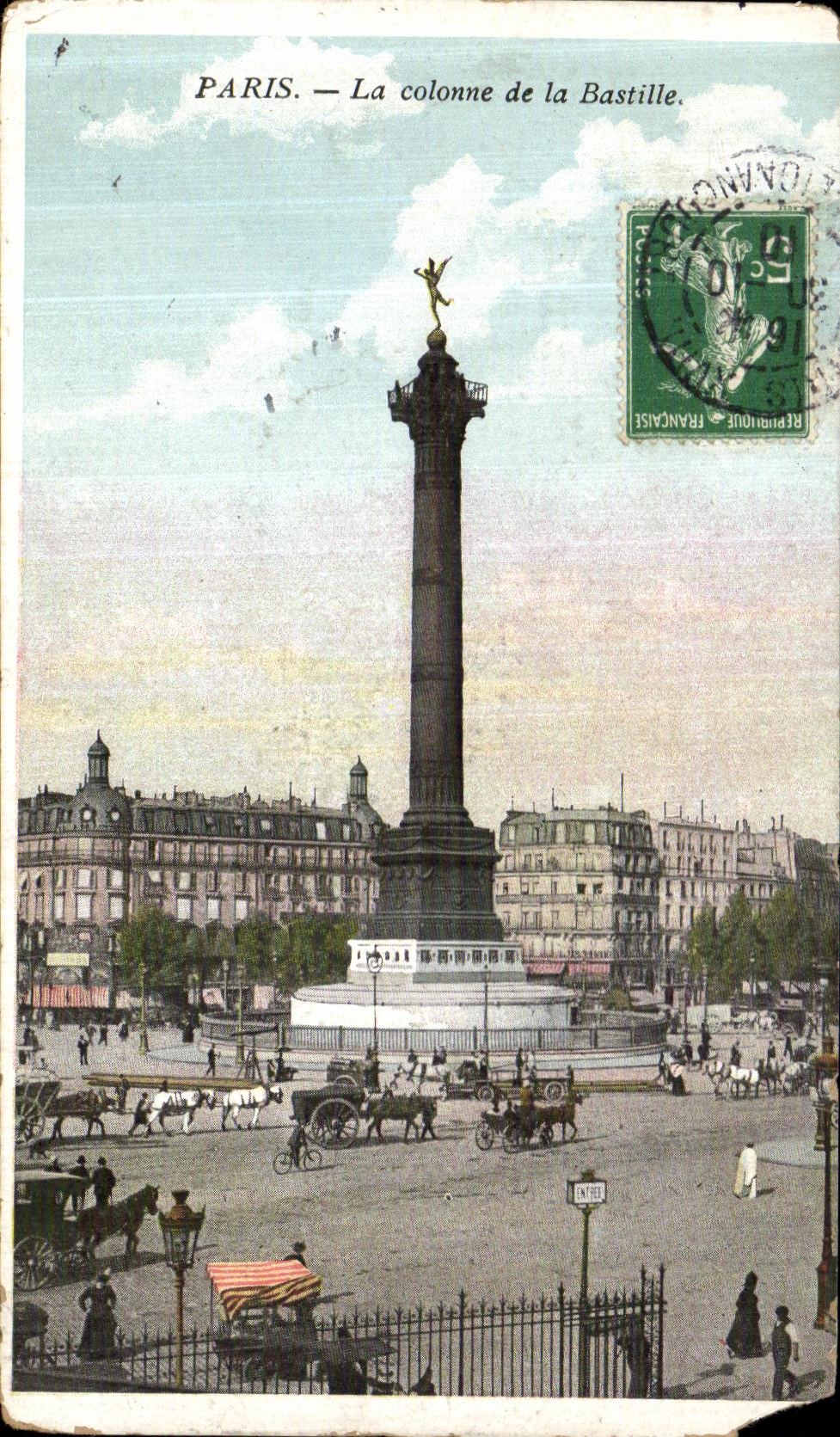 CPA Paris La Colonne de La Bastille