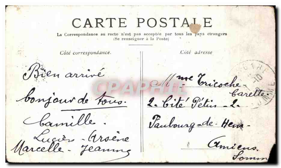CPA Paris La Colonne de La Bastille — Verso