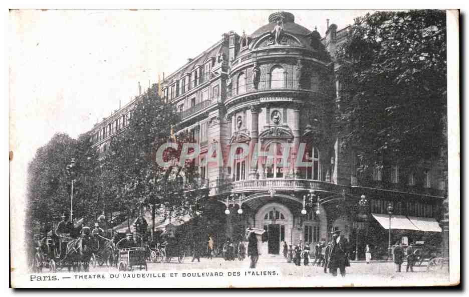 CPA Paris Theatre du Vaudeville et boulevard des Italiens