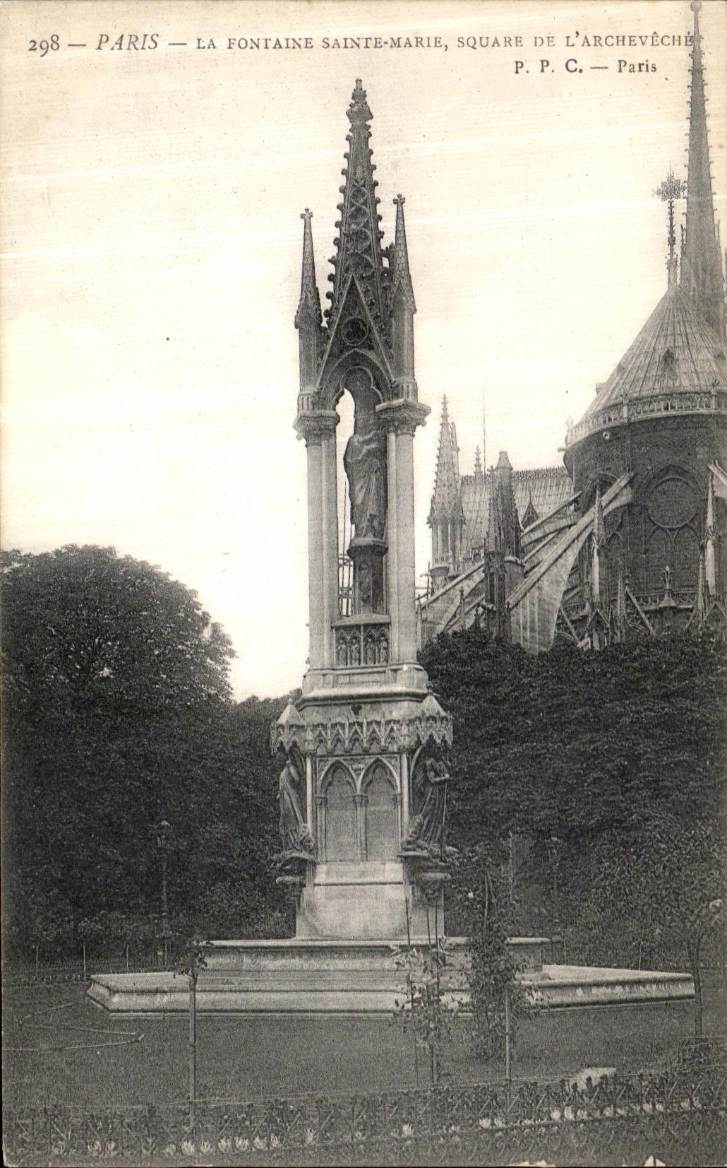 CPA Paris Fontaine de Carpeaux Square De L Archeveche