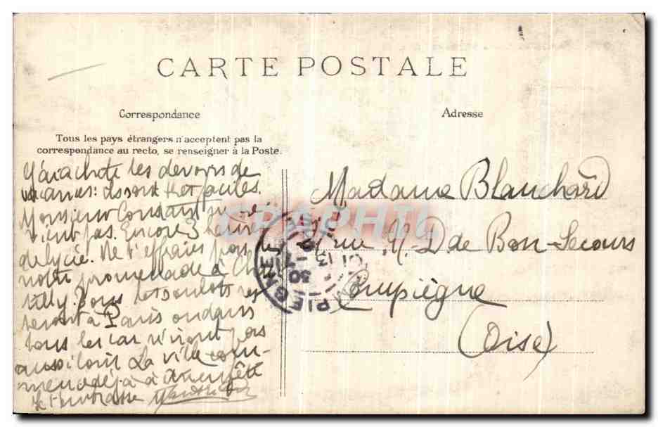 CPA Paris Ecole Militarie Militaria — Rückseite