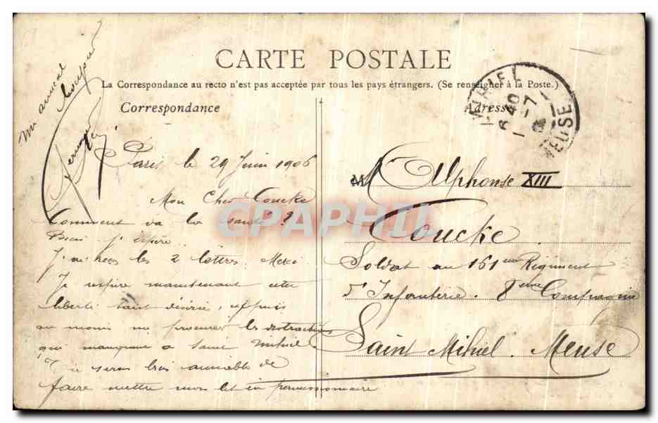 CPA Paris Angle de la rue Richelieu et grand boulevards — Rückseite