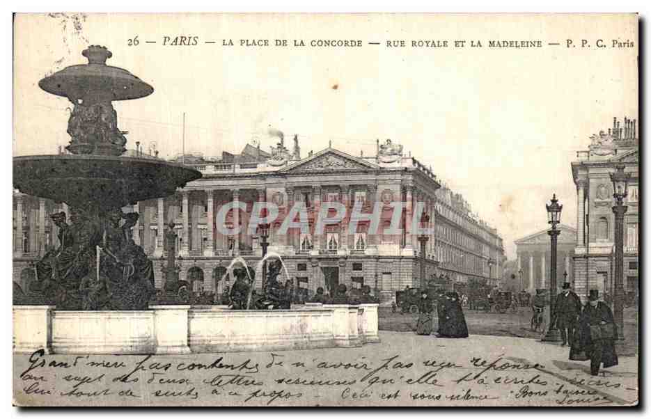 CPA Paris La Place De La Concorde Rue Royale et de la Madeleine